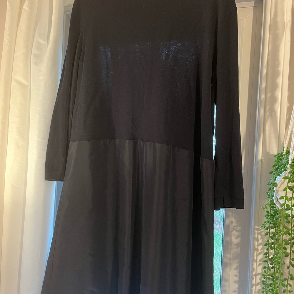 COS dark navy cotton and modal Women's Dress - minimalist design